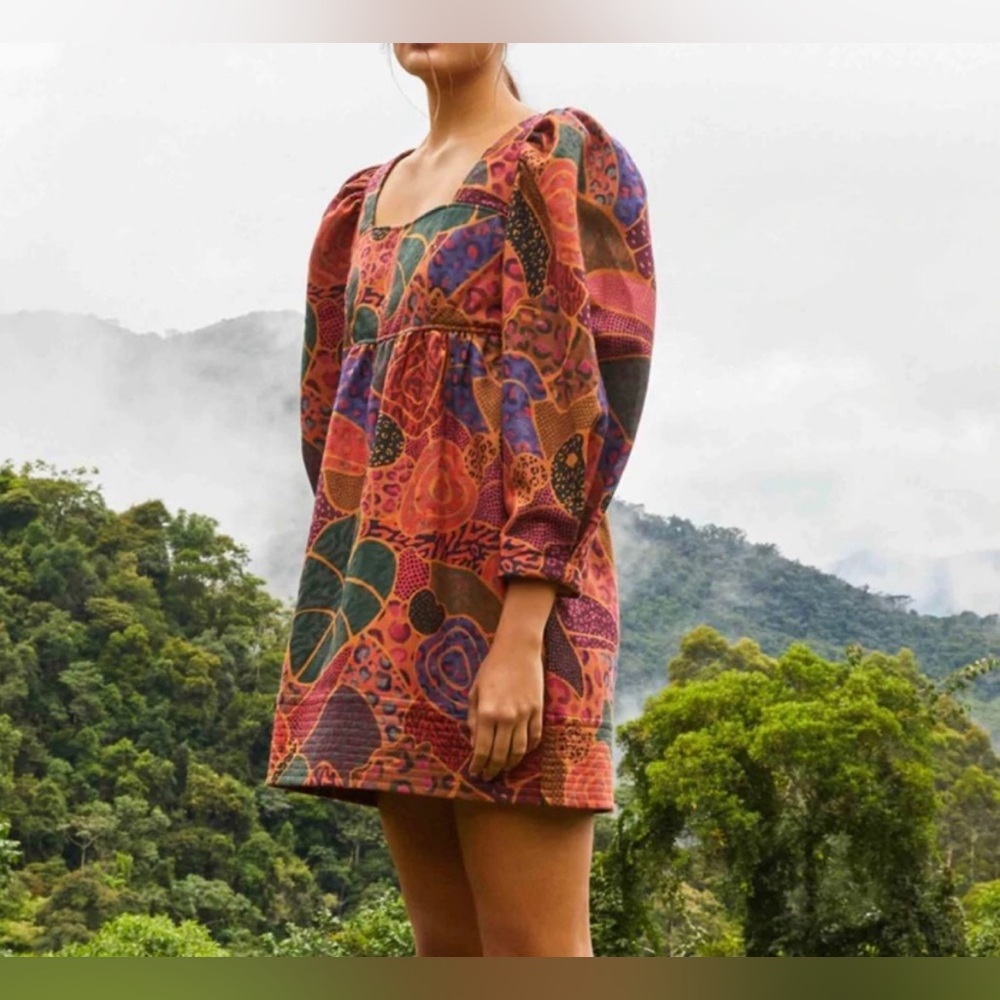 Farm Rio Hidden Animals mini dress S